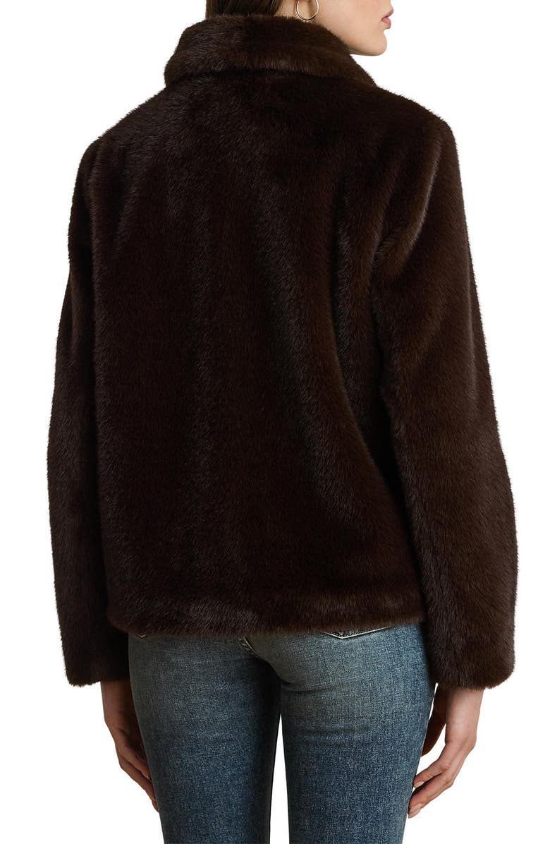 Lauren Ralph Lauren Faux Fur Jacket, Alternate, color, Circuit Brown