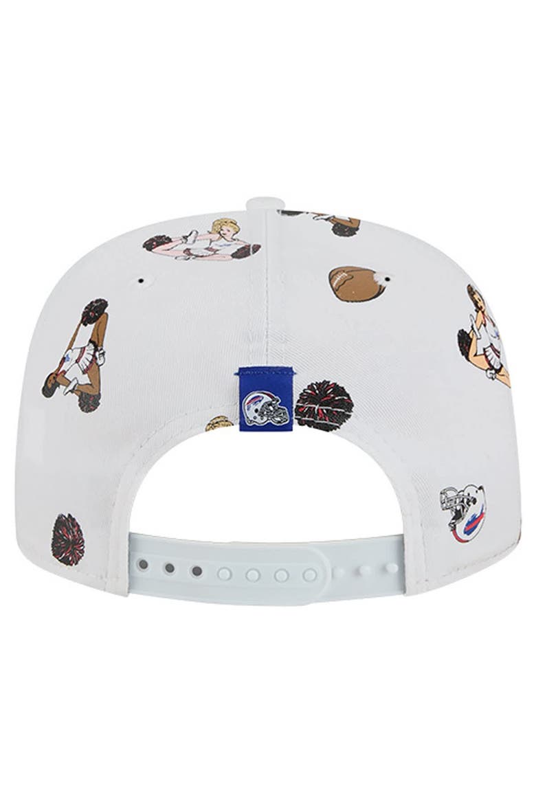 Men's New Era  White Buffalo Bills Team Cheer 19TWENTY Snapback Hat, Alternate, color, White