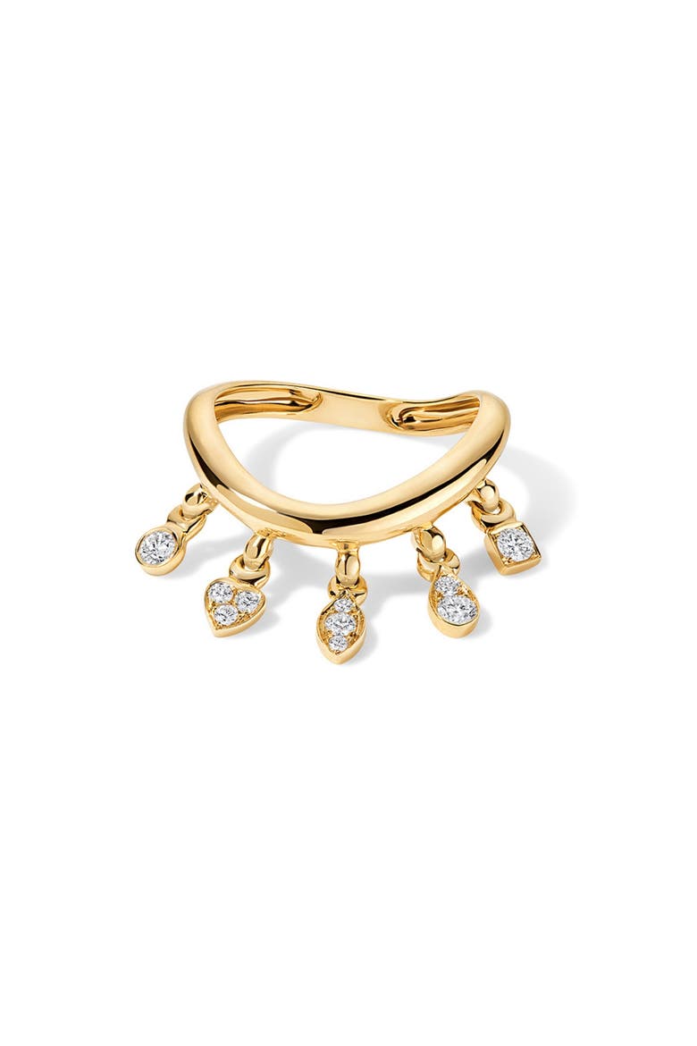 Wave Diamond Shaker Ring, Main, color, GOLD/DIAMOND