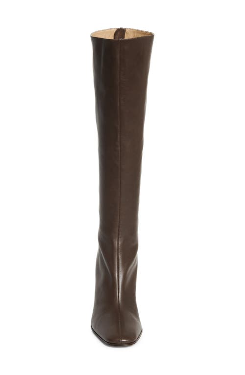 The Row Mona Knee High Boot In Brown