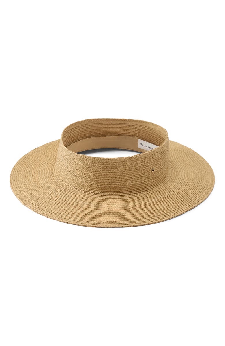 Helen Kaminski Rani Raffia Visor, Main, color, Natural