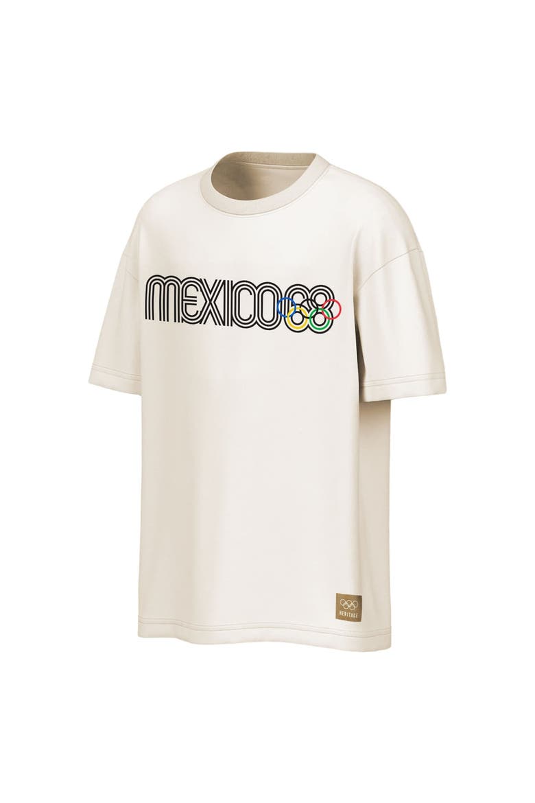 Men's Outerstuff  Cream Mexico 1968 Summer Olympics Emblem T-Shirt, Alternate, color, Cream