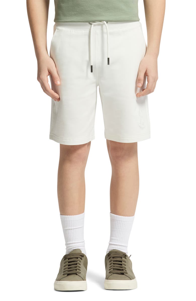 Psycho Bunny Kids' Embroidered Shorts, Alternate, color, Ecru