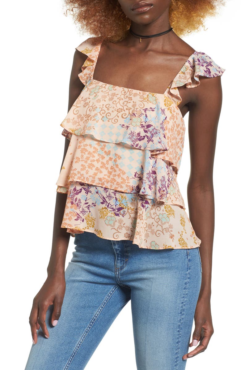 WAYF Sadie Tiered Tank, Main, color, 