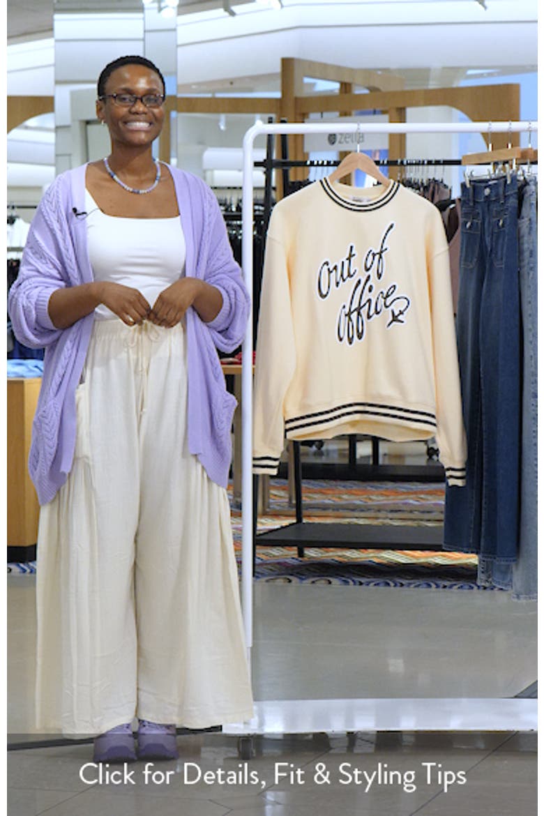 Oversize Out of Office Graphic Sweatshirt video