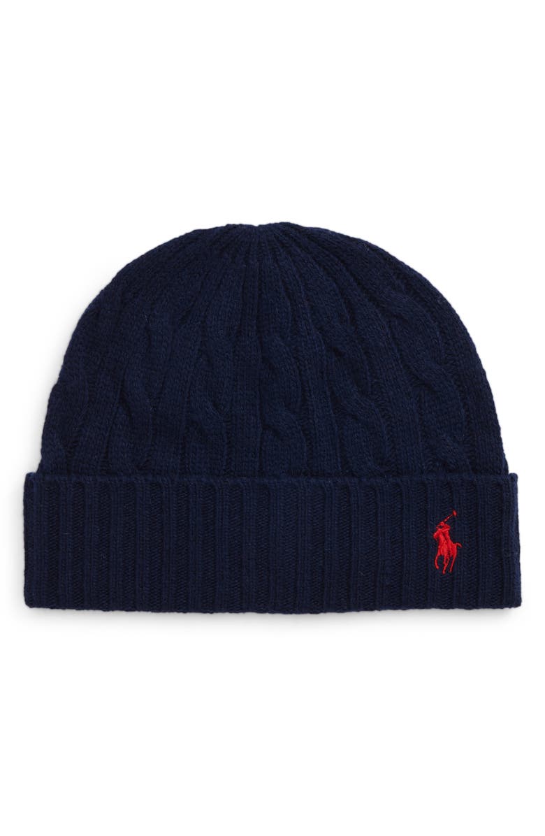 Polo Ralph Lauren Classic Cable Beanie Polo Ralph Lauren, Main, color, Newport Navy