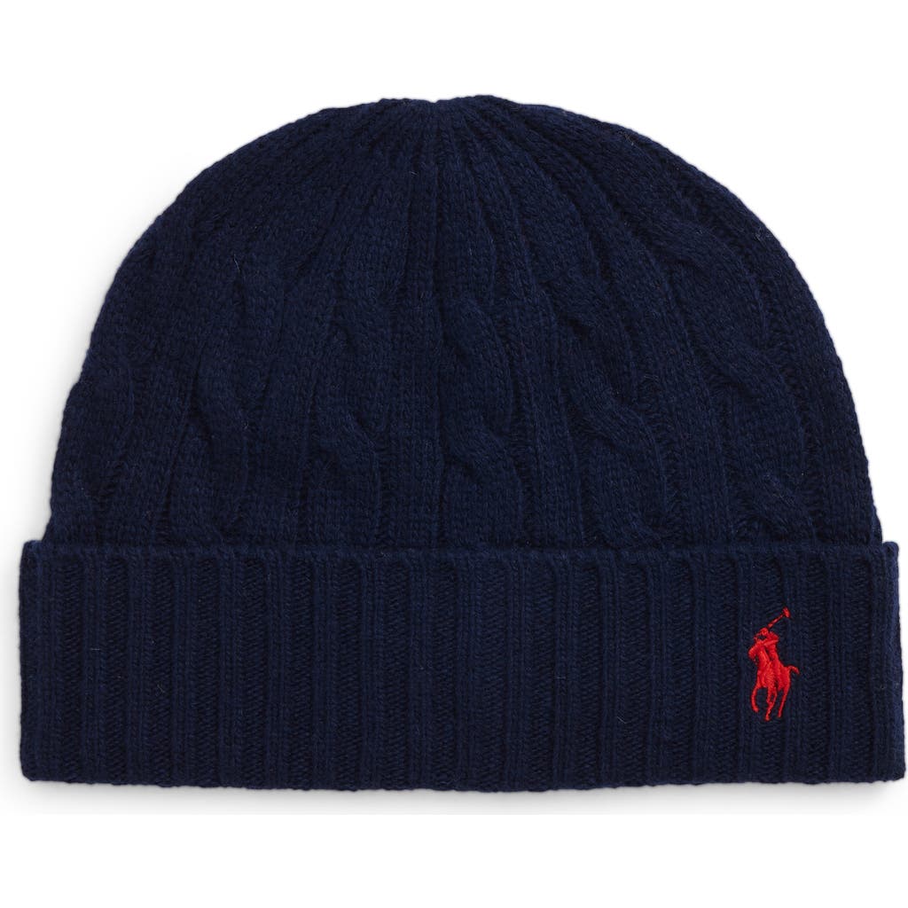 Classic Cable Beanie Polo Ralph Lauren in Newport Navy  product
