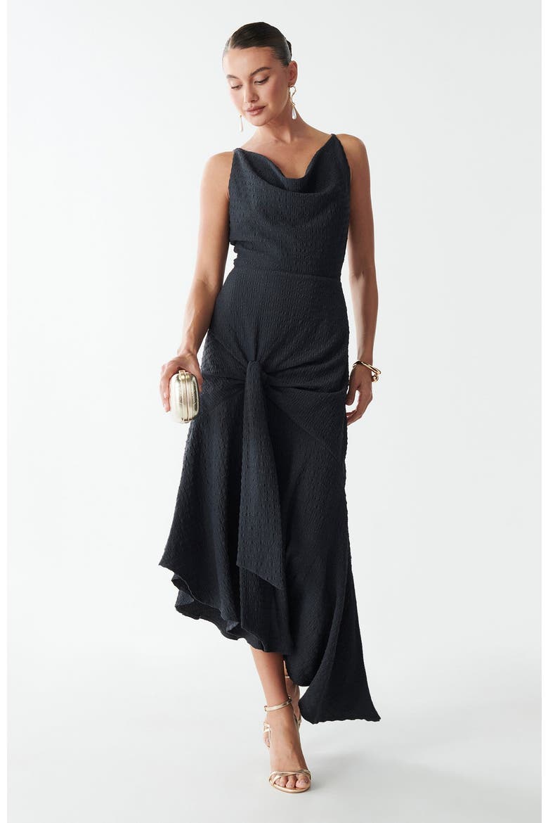 Leo Midi Dress, Alternate, color, Charcoal