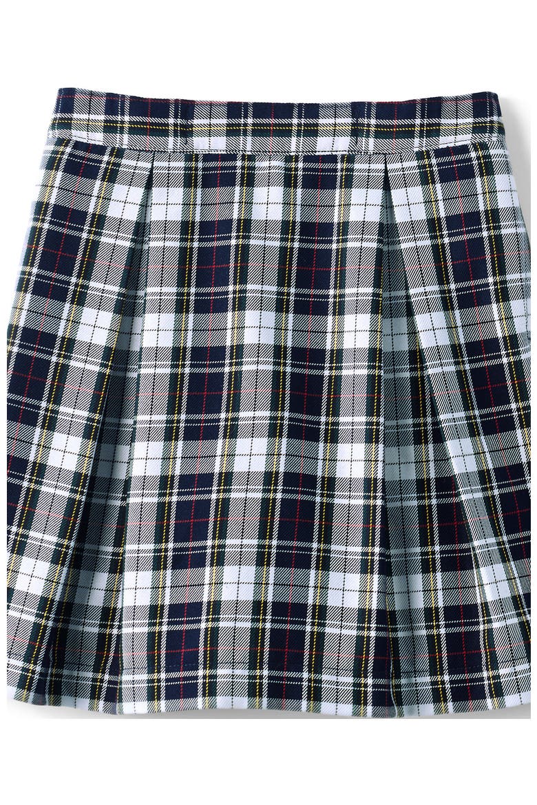 School Uniform Girls Plaid Skort Top of Knee, Alternate, color, Classic Navy Multi Plaid