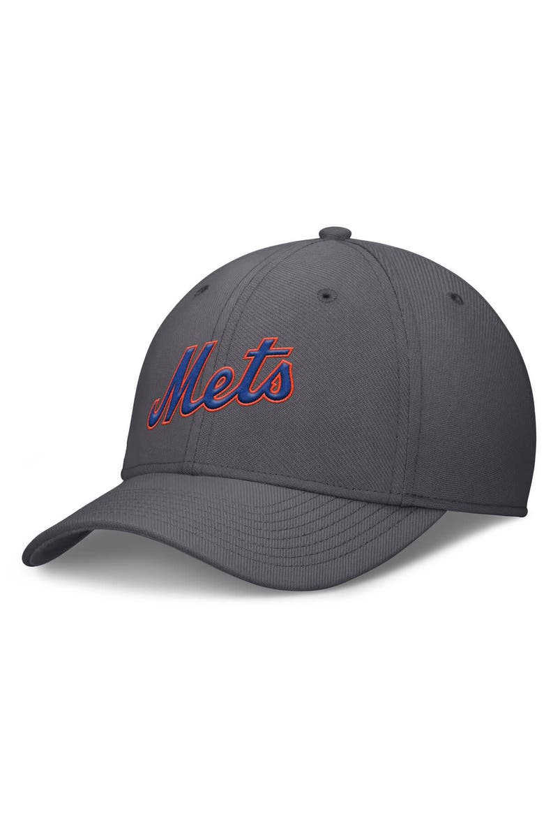 Nike Men's Nike  Gray New York Mets Swoosh Performance Flex Hat, Alternate, color, 