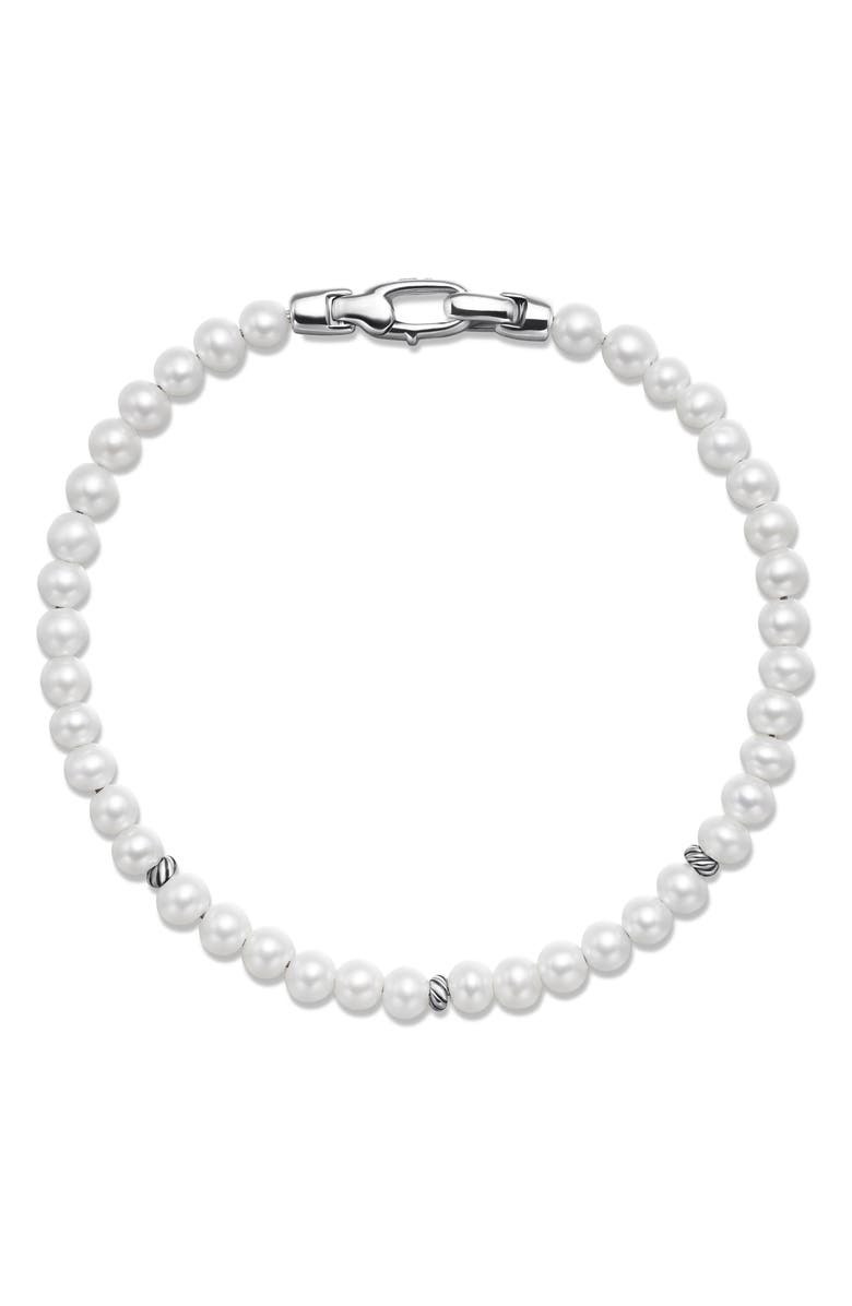 David Yurman Spiritual Beads Bracelet, Alternate, color, Pearl/ Silver