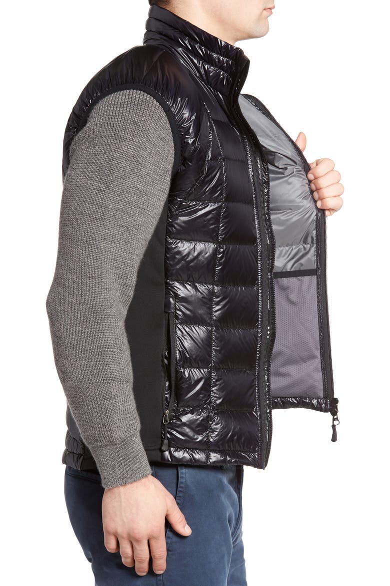 'Hybridge™ Lite' Slim Fit Packable Quilted 800-Fill Down Vest, Alternate, color, BLACK