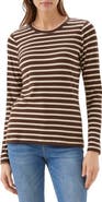 Karen Kane Striped Long Sleeve T-Shirt