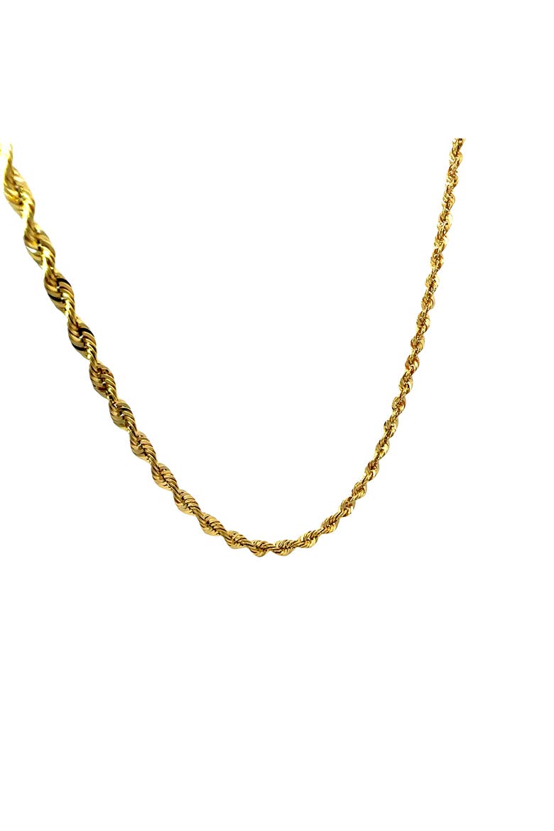 14K Yellow Gold Diamond Cut Rope Chain Necklace 4.5mm, Alternate, color, Yellow