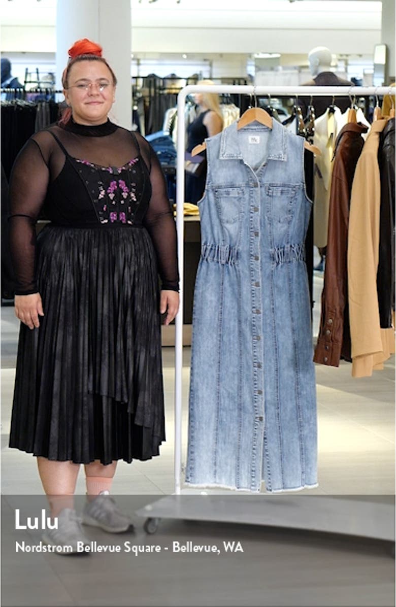 Alice Sleeveless Denim Shirtdress, sales video thumbnail