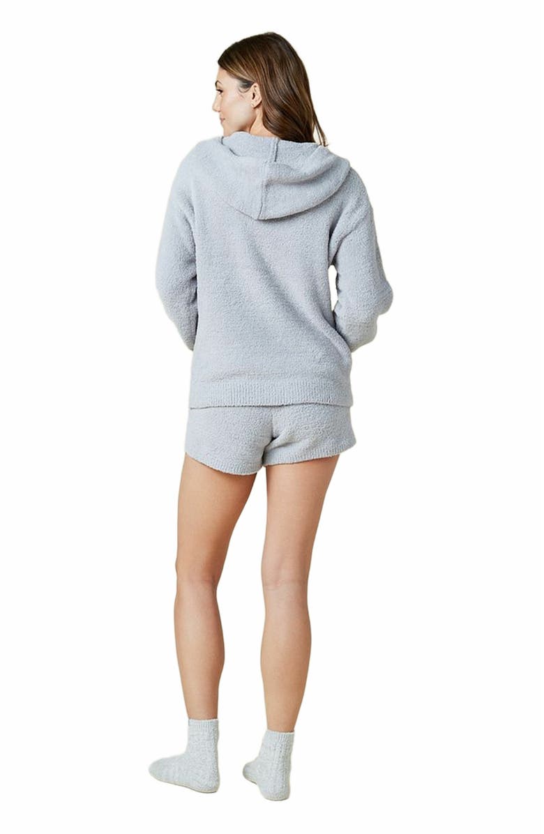 Softies Solid Marshmallow Hoodie Short Set, Alternate, color, Grey