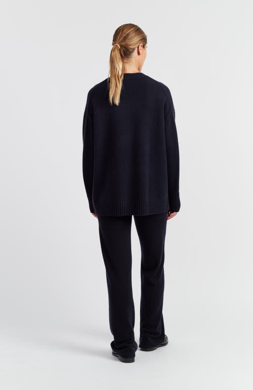 Chinti & Parker Pure Cashmere Crew Neck Sweater In Black