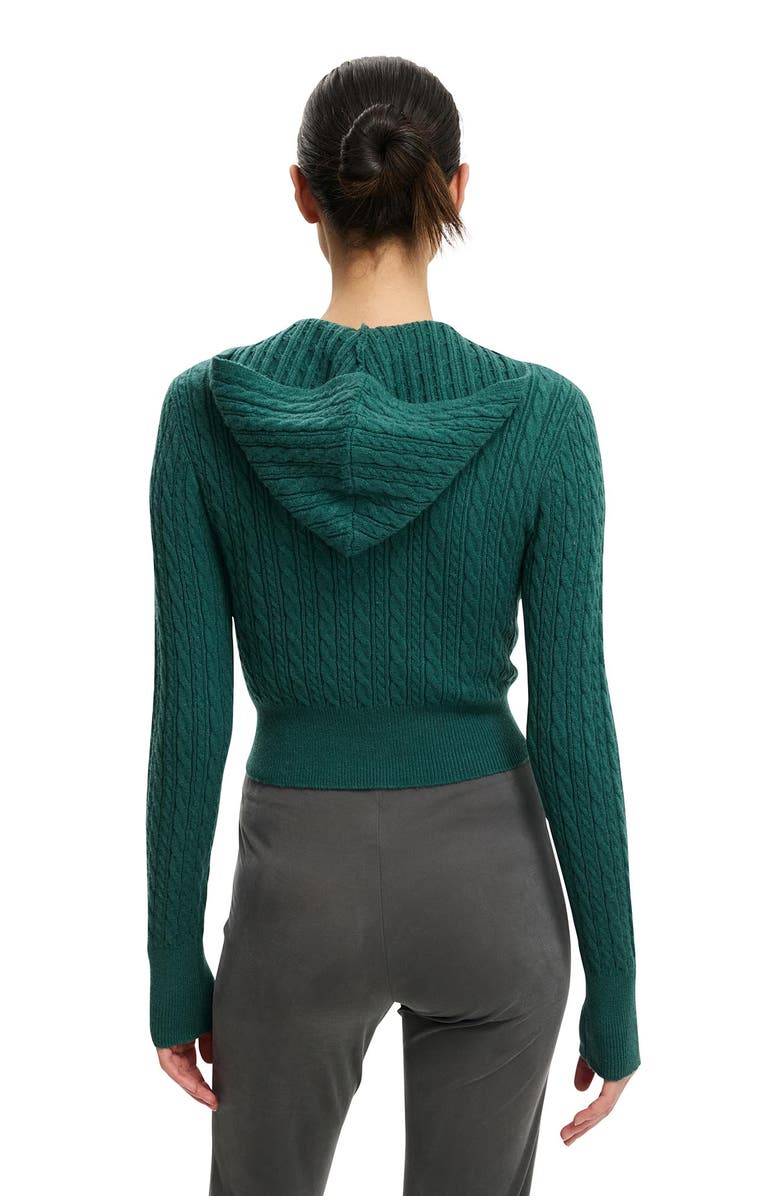 Cotton On Women's Everfine Double Zip Up Hoodie, Alternate, color, Evergreen