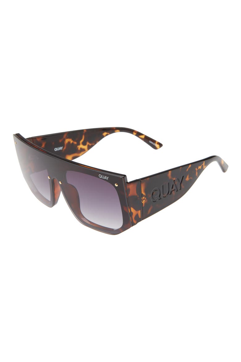 Australia Fully Booked 150mm Gradient Shield Sunglasses, Alternate, color, TORT/ SMOKE