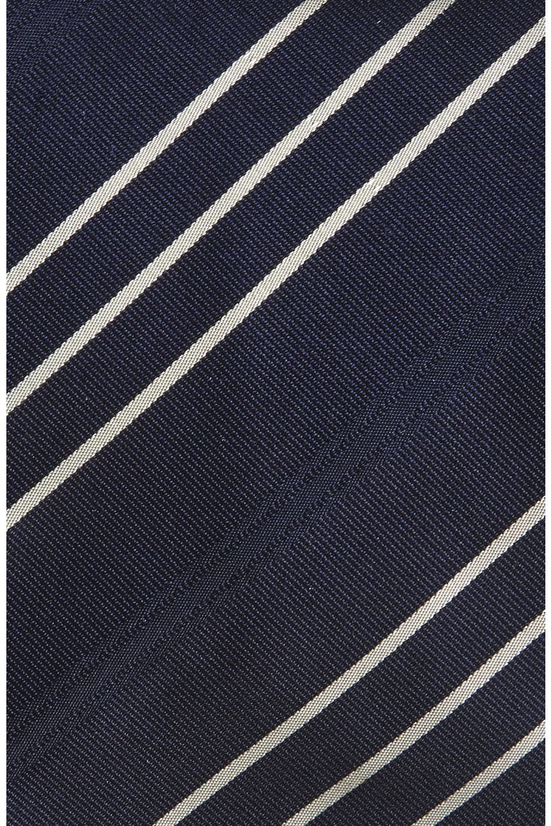 Standard Triple Stripe Silk Faille Tie, Alternate, color, NAVY