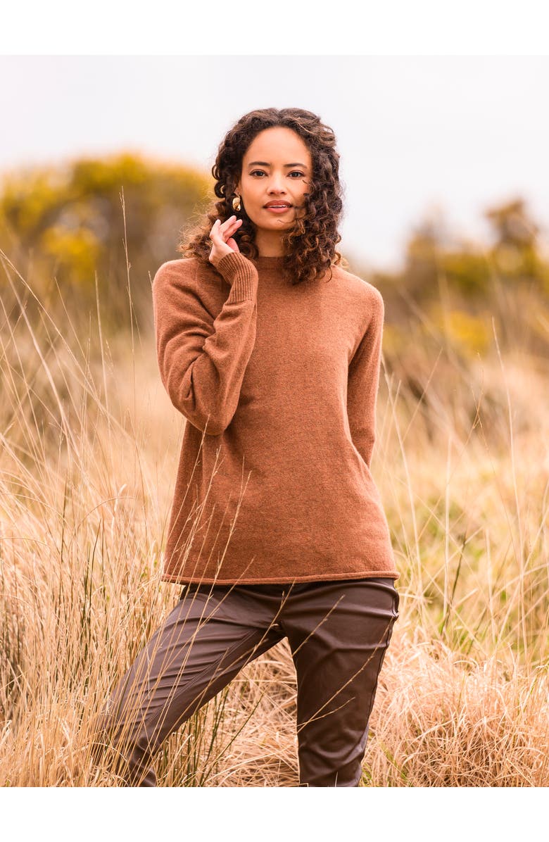 Celtic & Co. Geelong Slouch Crew Sweater, Alternate, color, Rust