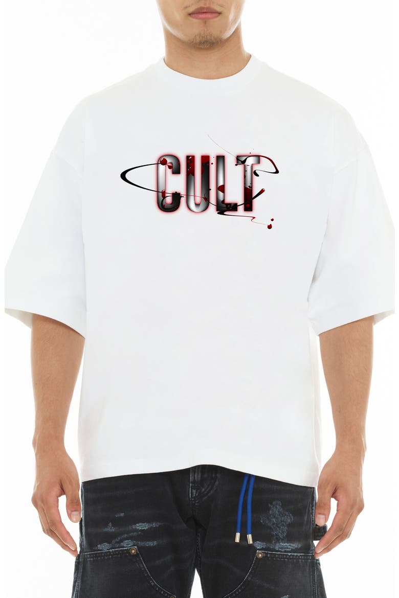Crewneck Graphic T-Shirt, Main, color, WHITE