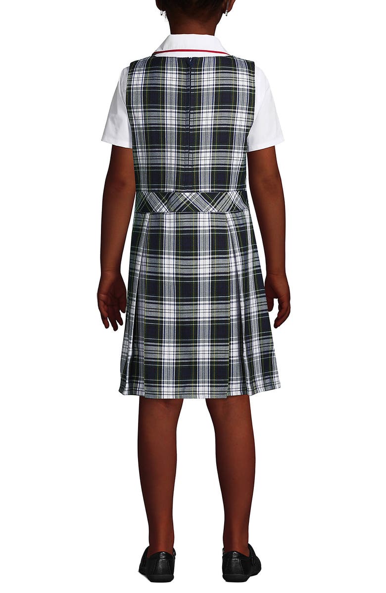 Lands' End Girls Uniform Plaid Jumper, Alternate, color, White Plaid_