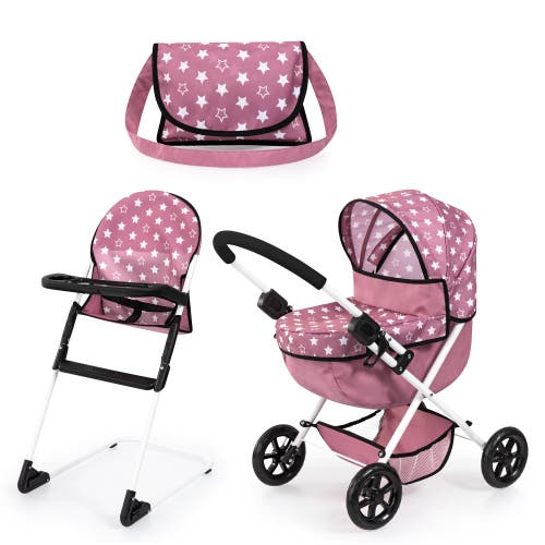 Bayer Design Cozy 3Piece Set Pram, Highchair & Bag For Dolls Up To 18 Inches in Multicolored  product