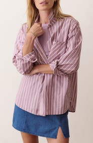 Marine Layer Jane Relaxed Pima Cotton Shirt