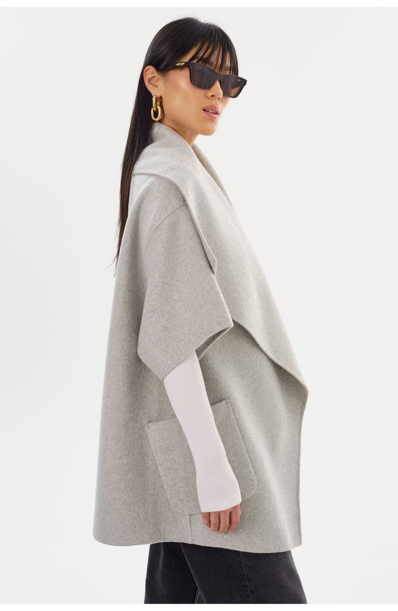 LAMARQUE Penelope | Double Face Wool Coat, Alternate, color, Light Grey