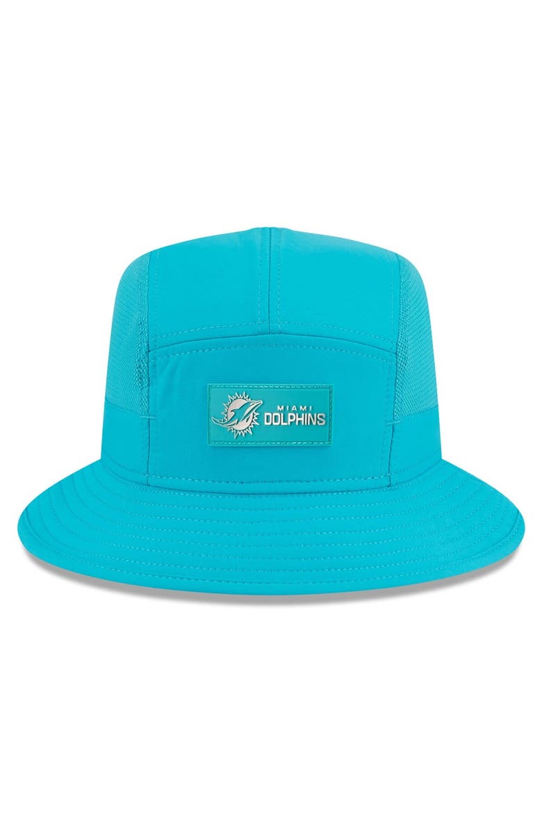 New Era Men's New Era Aqua Miami Dolphins 2025 Sideline Bucket Hat, Alternate, color, Aqua