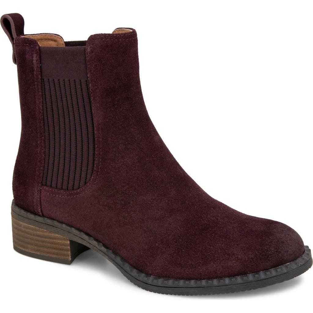 Gentle Souls Signature Double Gore Chelsea Boot in Burgundy Suede  product