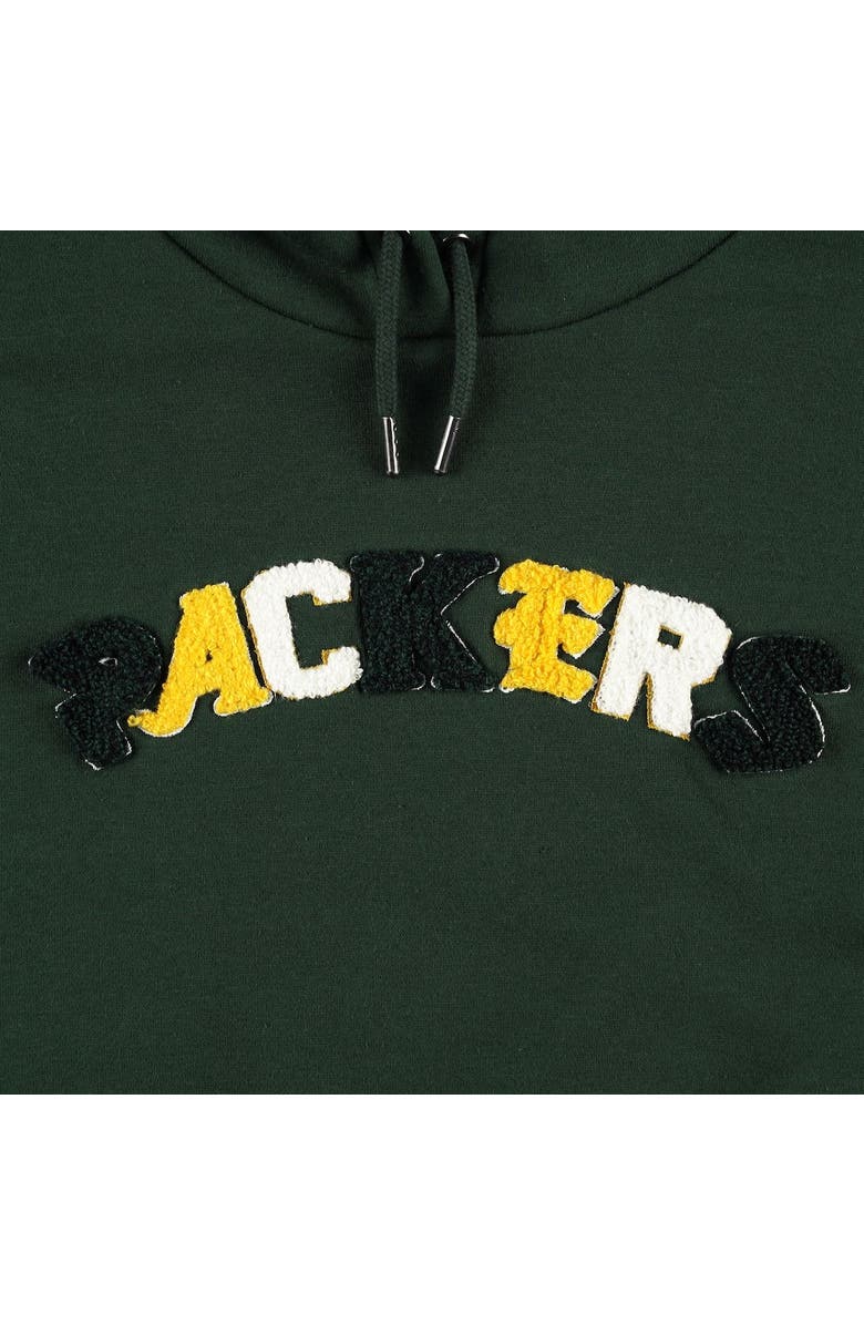 THE WILD COLLECTIVE Women's The Wild Collective Green Green Bay Packers Cropped Pullover Hoodie, Alternate, color, Green