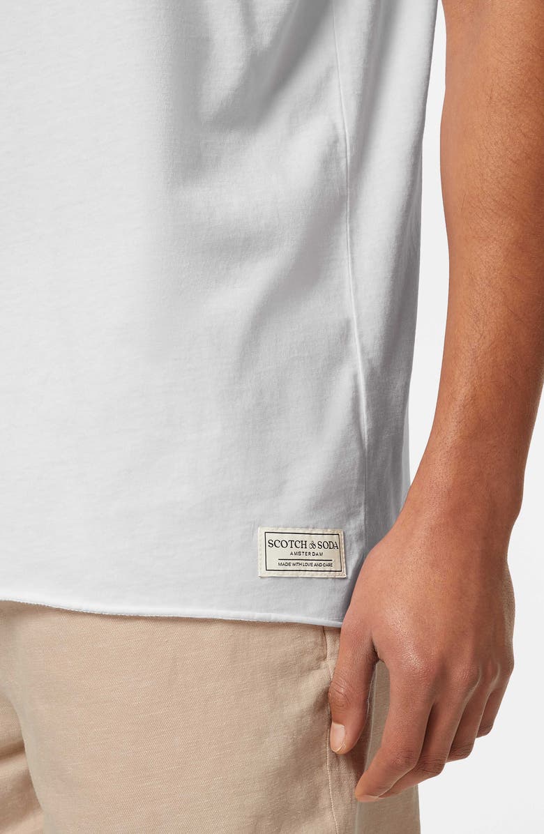 Scotch & Soda Relaxed Fit Raw Edge T-Shirt, Alternate, color, White