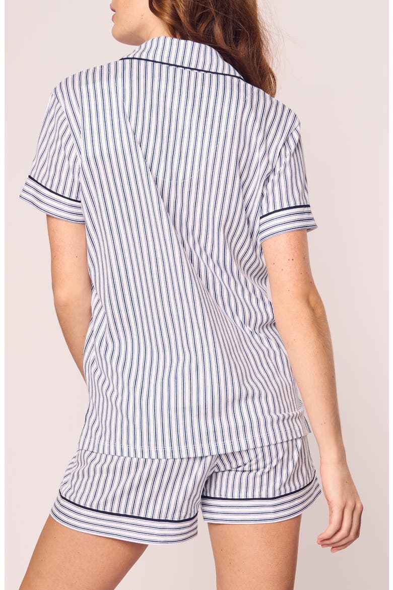 Timeless Toile Classic Pima Cotton Short Sleeve Short Pajamas, Alternate, color, NAVY