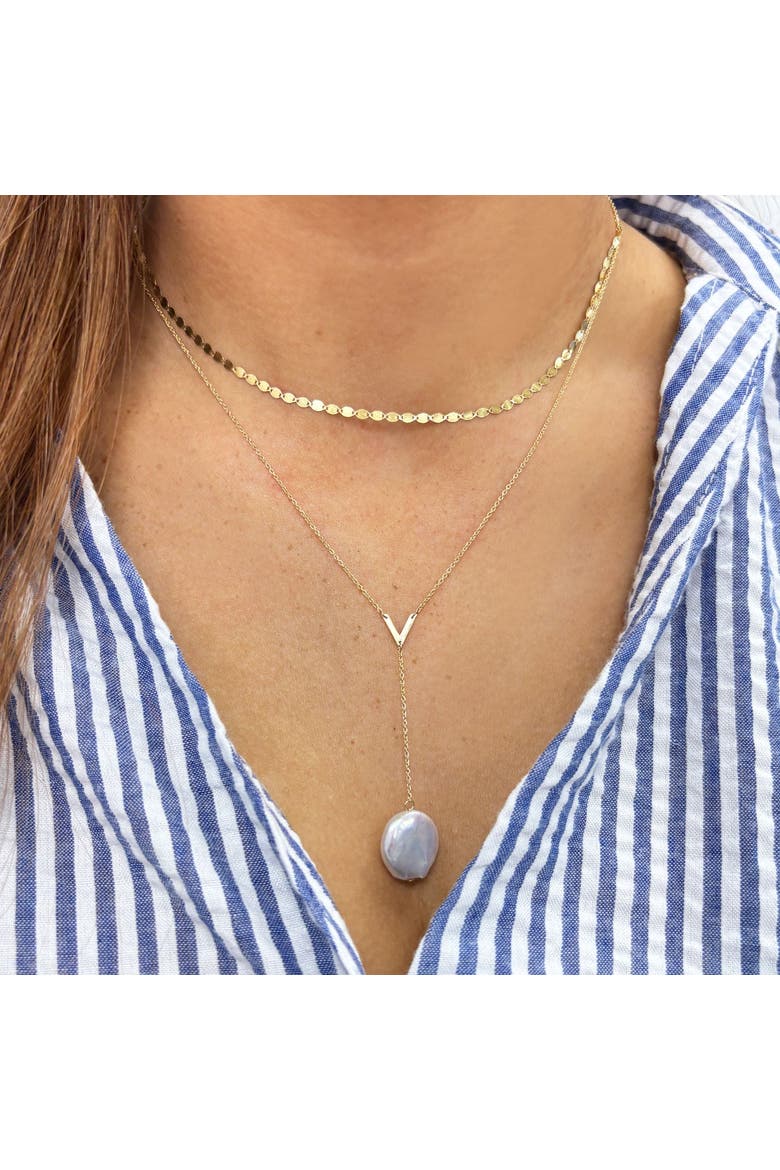 Pearl Drop Lariat Necklace, Alternate, color, Pearl