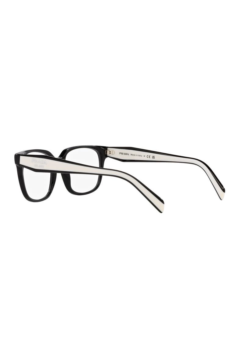 54mm Rectangular Optical Glasses, Alternate, color, BLACK