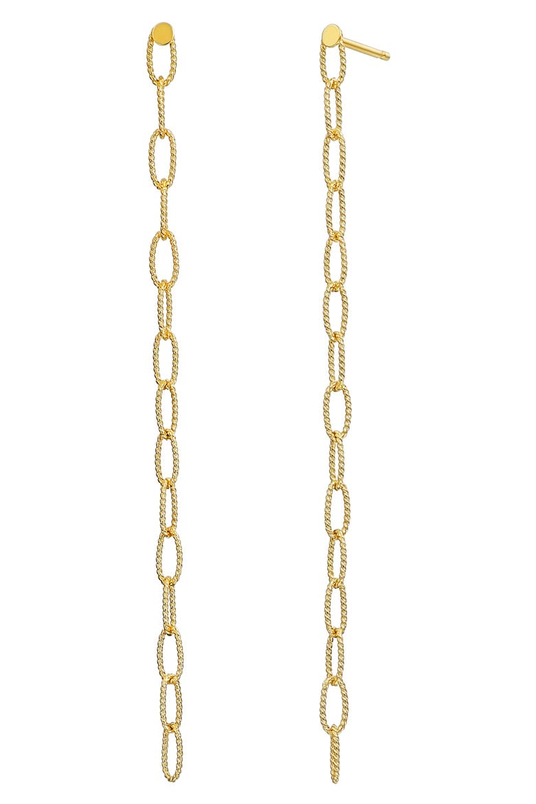14K Gold Linear Earrings (Nordstrom Exclusive), Main, color, 14K YELLOW GOLD