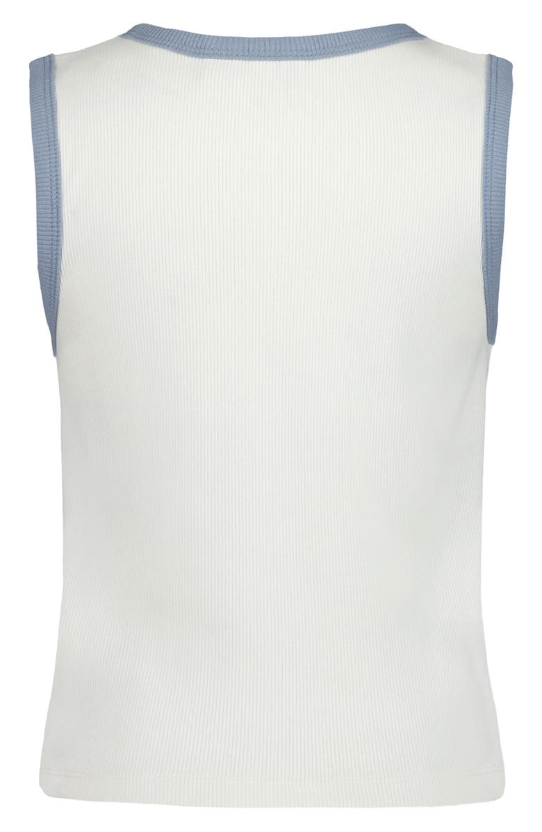 Roxy Kids' Hibiscus Stamp Stretch Cotton Tank, Alternate, color, Rain Washed