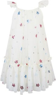 Zunie Kids' Star Sequin Mesh Party Dress