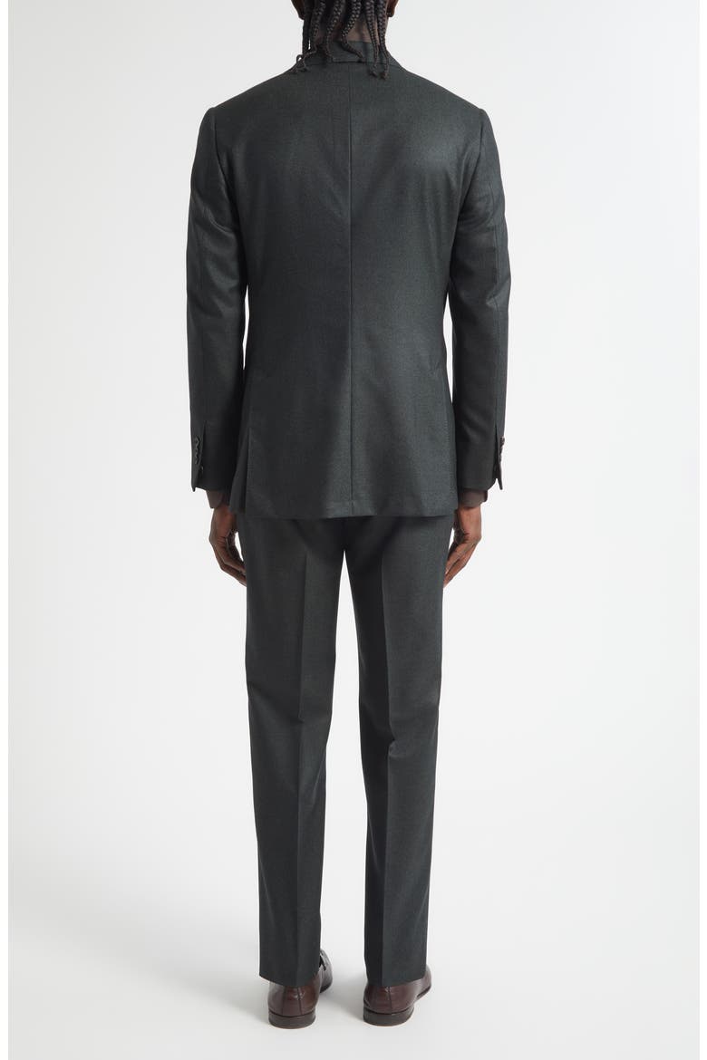 Structured Wide Lapel Wool Suit, Alternate, color, CHARCOAL GREEN