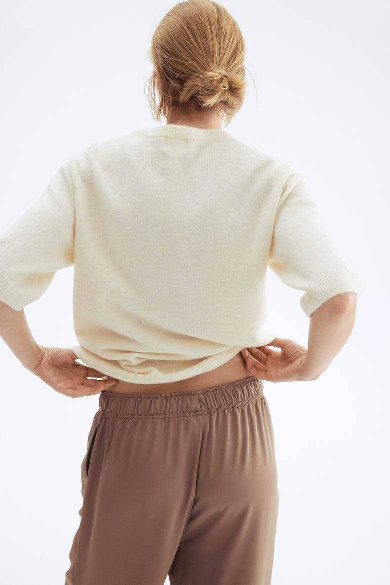 Knitted T-shirt, Alternate, color, Cream