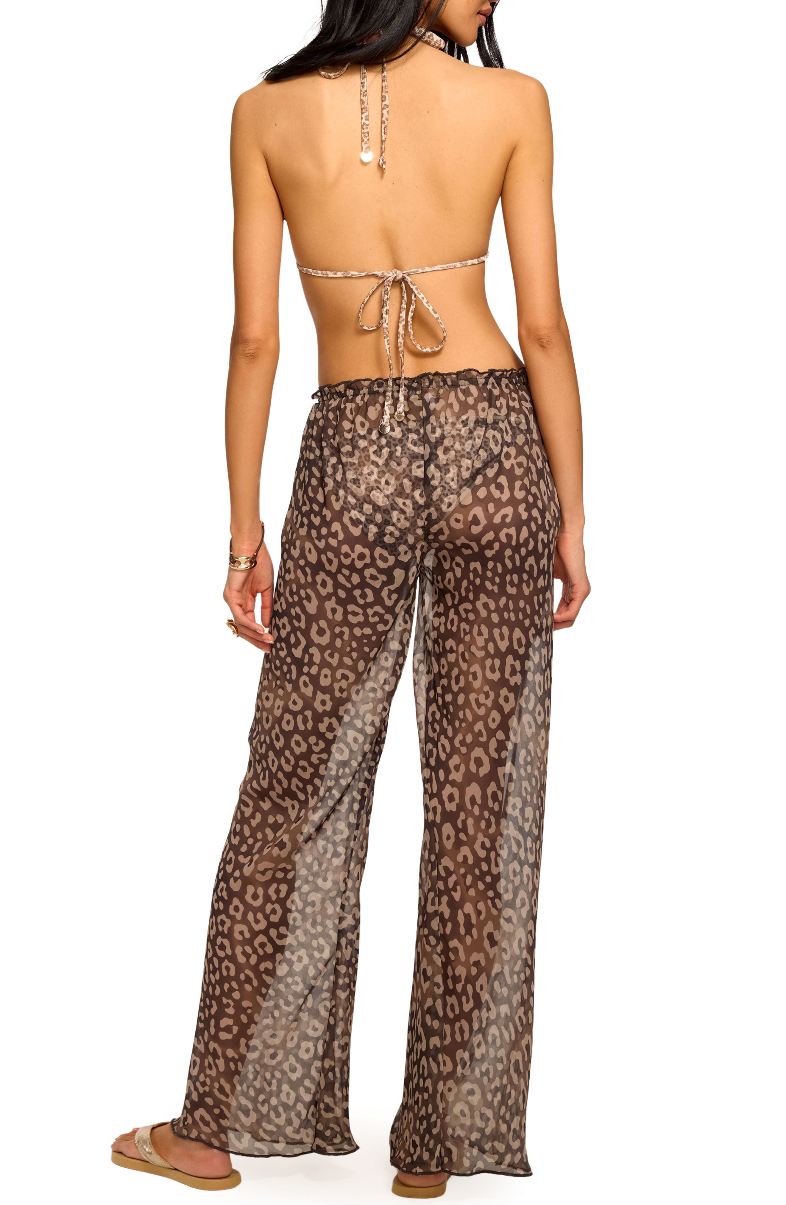 Alayna Leopard Print Cover-Up Pants - image 2