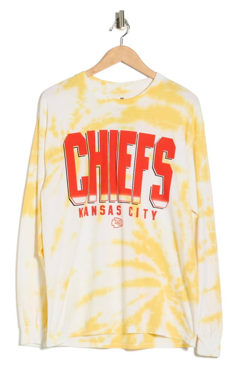 Junk Food NFL Chiefs Game Time Cotton Graphic T-Shirt, Alternate, color, Mustard Tie-Dye