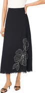 Vince Camuto Placed Embroidered Floral Skirt