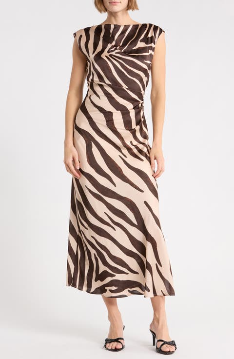 Zebra Print Maxi Dress