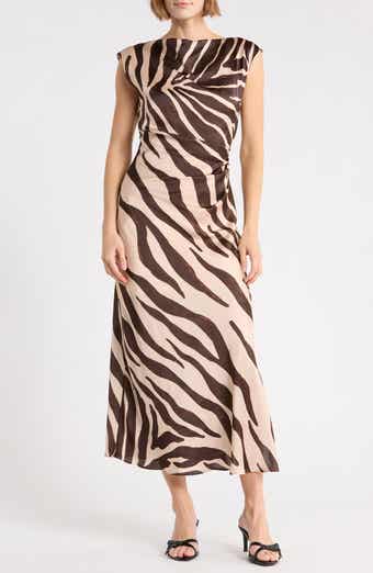 Zebra Print Maxi Dress