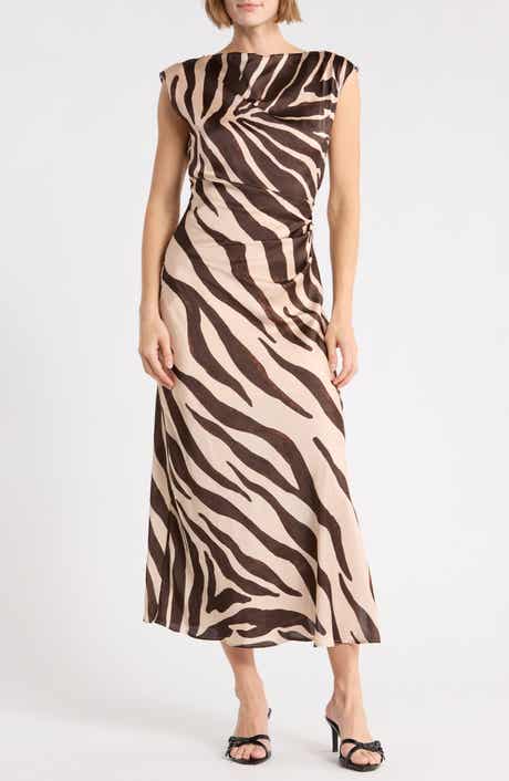 Zebra Print Maxi Dress