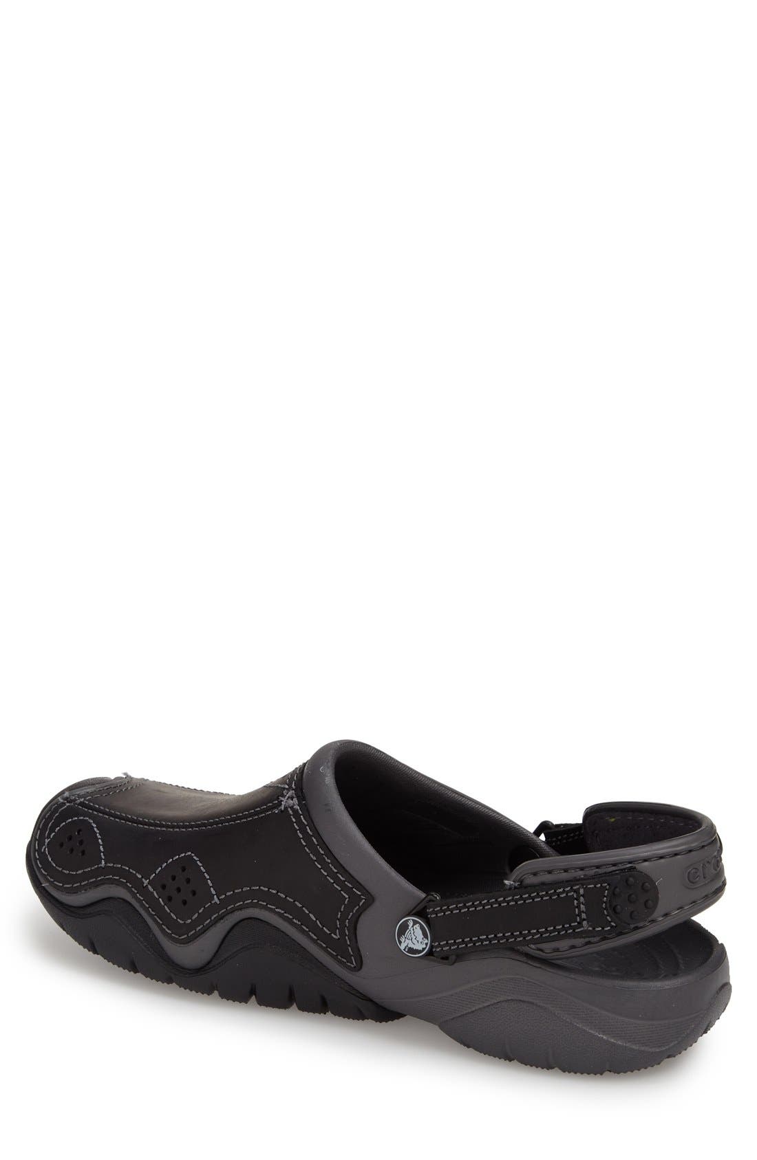 CROCS <sup>™</sup> 'Swiftwater' Leather Clog, Alternate, color, 