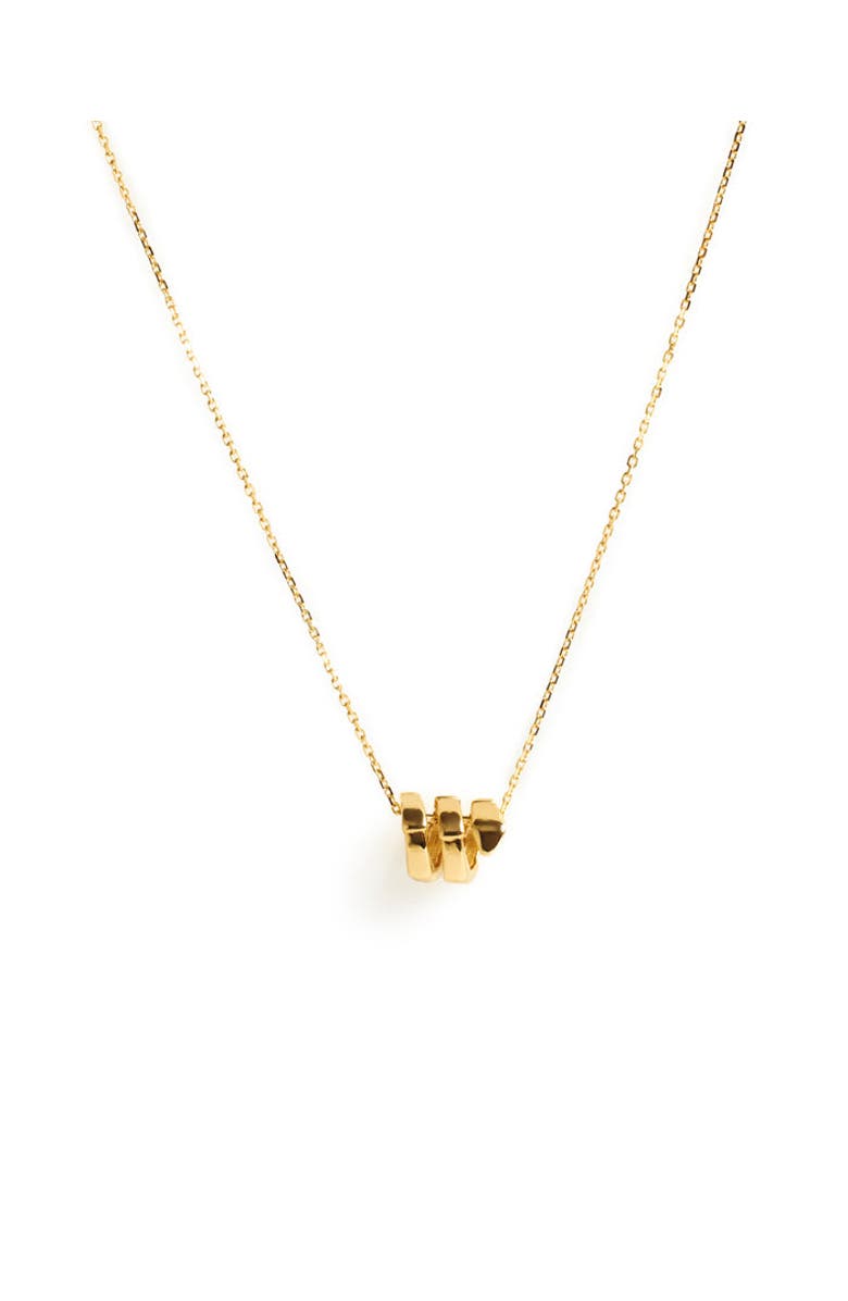 ZARUX Elegant Gold Barrel Pendant Necklace, Main, color, Yellow Gold